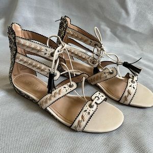 Coach Gladiator Via Western Stitch Demi Wedge Sandal Size 11